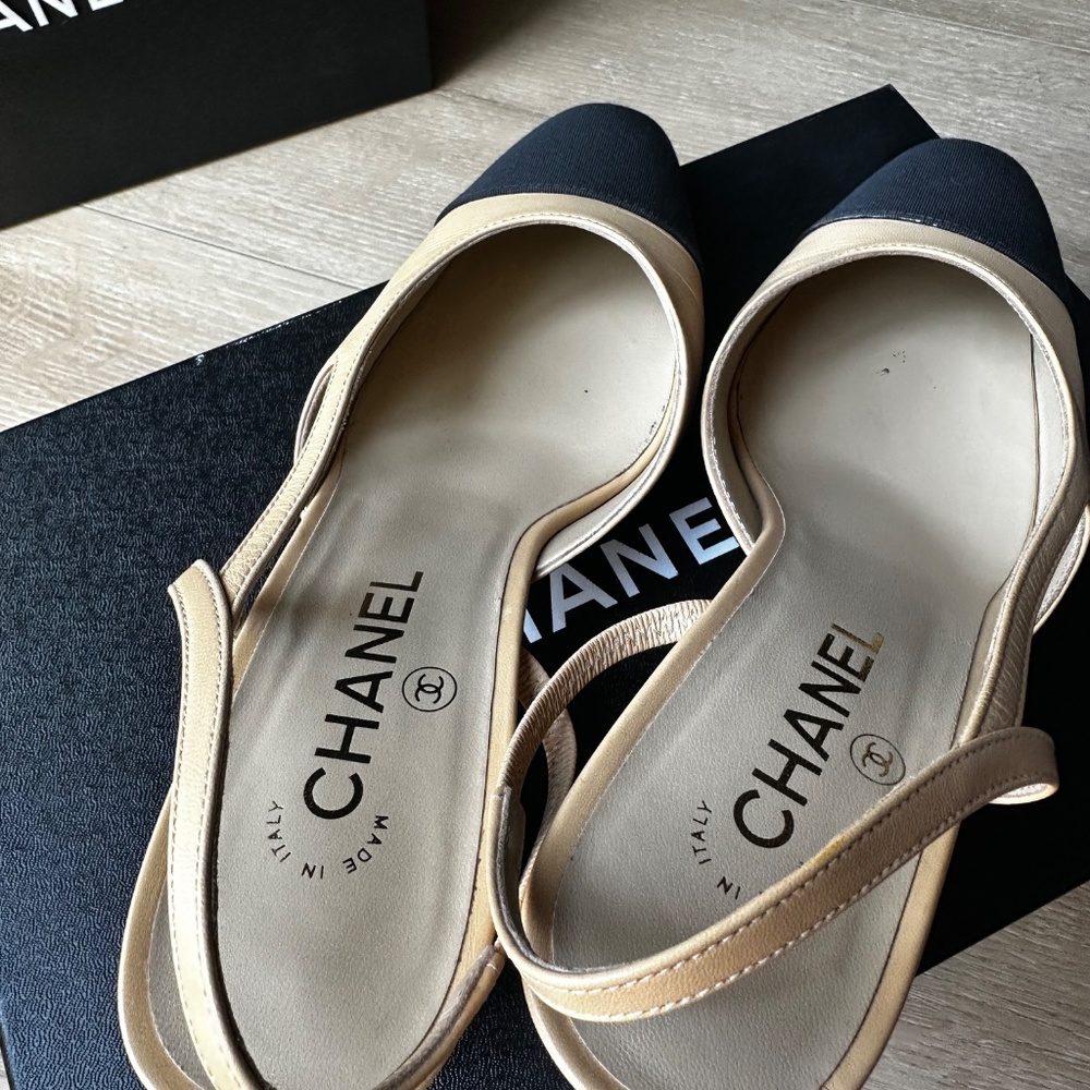 CHANEL slingback captoe leather - Picture 5 of 7